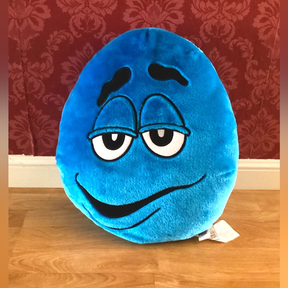 NWT M&M Blue Plush Oval Pillow from M&M’s World Las Vegas